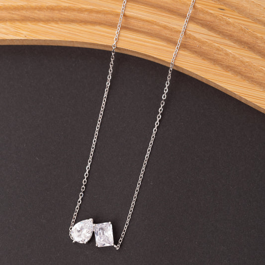 Collier SILVÉRA en argent rhodié
