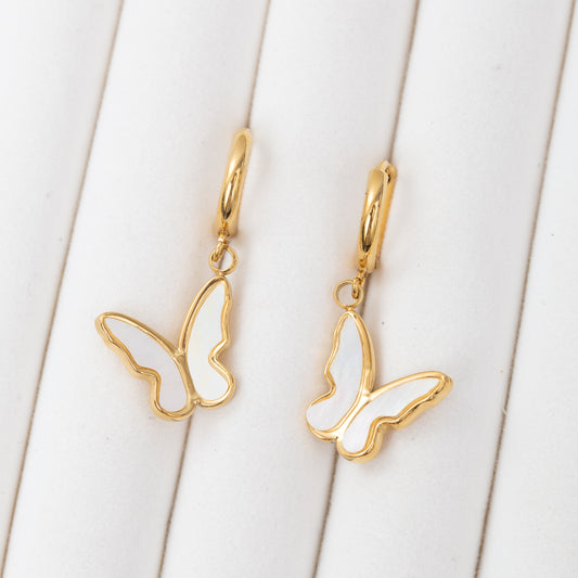 Boucles d'oreilles NACRÉES en acier inoxydable
