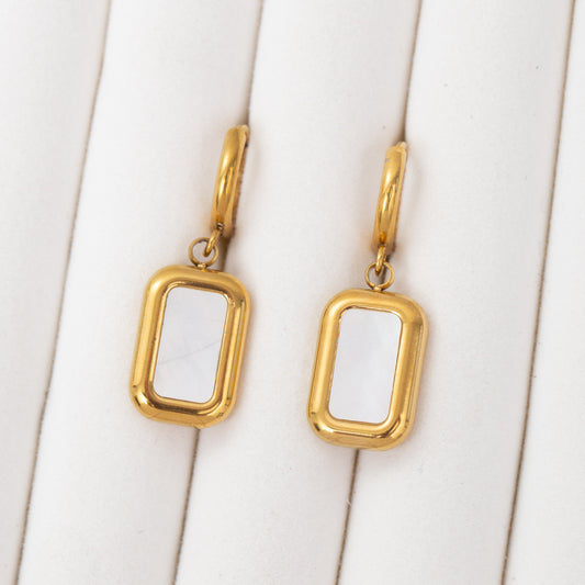Boucles d'oreilles NACRÉES en acier inoxydable