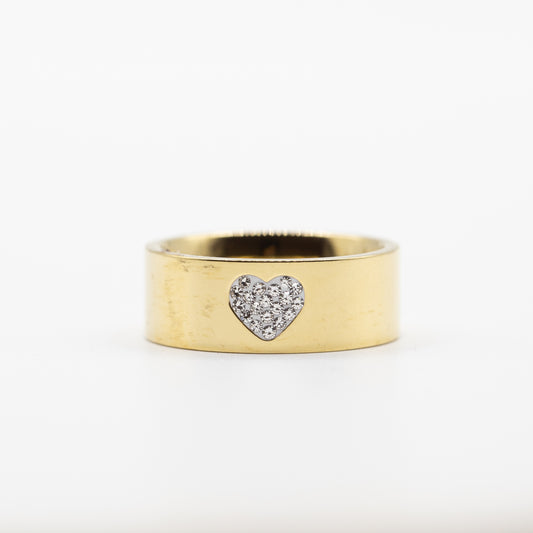 خاتم فولاذي عصري بقلب