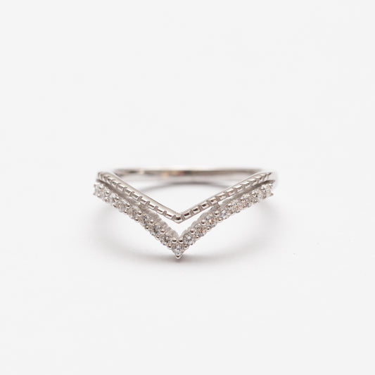 Bague en argent rhodie tendance