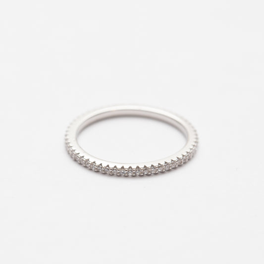 Bague en argent rhodie tendance