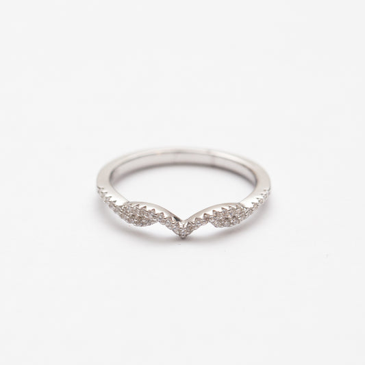 Bague en argent rhodie tendance