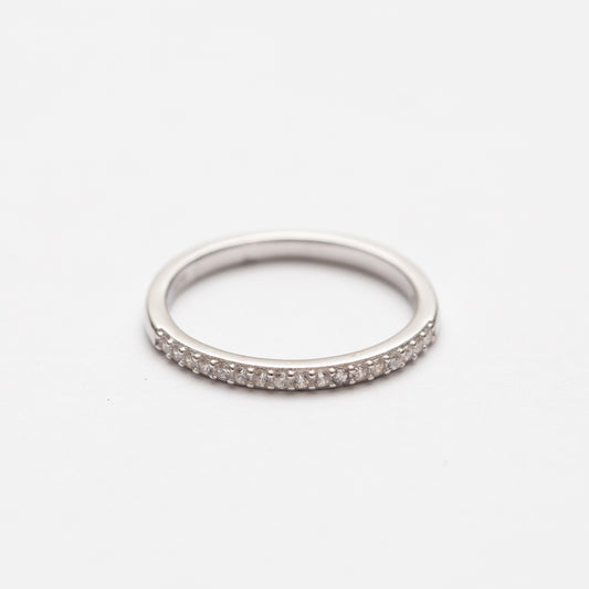 Bague en argent rhodie tendance