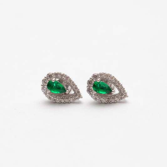 Boucles d'oreilles en argent rhodié tendance