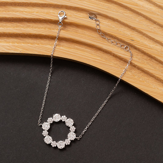 Gourmette Élégance en argent rhodié garantie