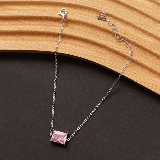 Gourmette Élégance en argent rhodié garantie