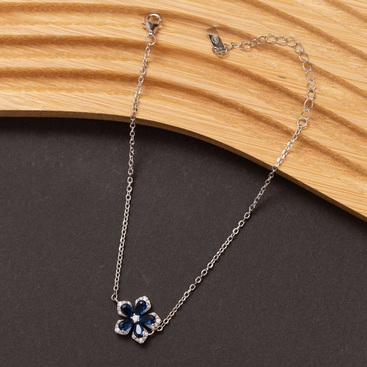 Gourmette Élégance en argent rhodié garantie