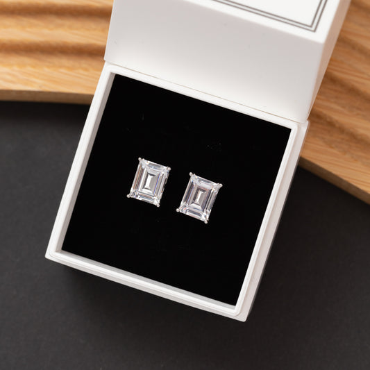 Boucles d'oreilles Élégance en argent rhodié garanties