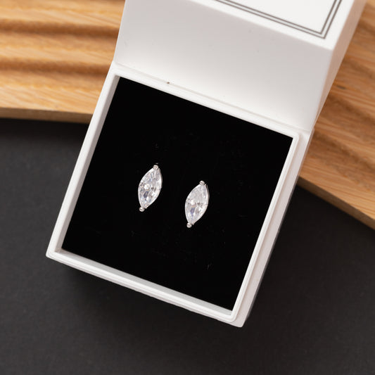 Boucles d'oreilles Élégance en argent rhodié garanties