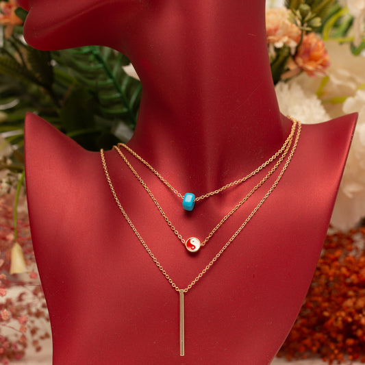 Collier chargé tendance bijoux fantaisie 2 à 500 DA