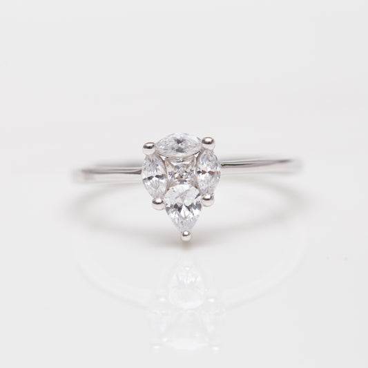 خاتم من الفضة المطلية بالروديوم مضمون ليدوم طويلاً