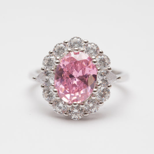Bague Argent RhodiƩ tendance Pink