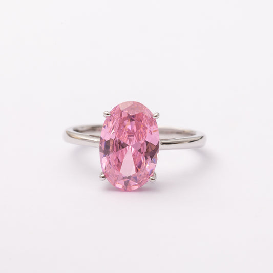 Bague Pink en argent rhodiée garantie