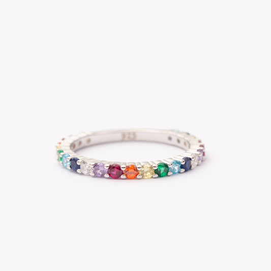 Bague Lumiris en argent rhodiée garantie