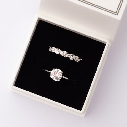Bague Lunaire en argent rhodiée garantie