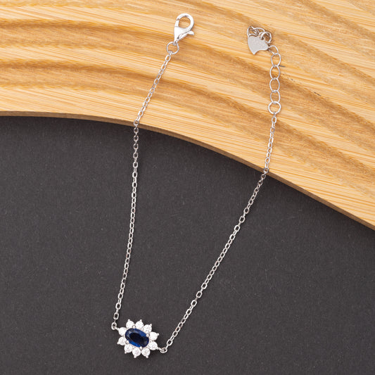 Gourmette en argent rhodié garantie