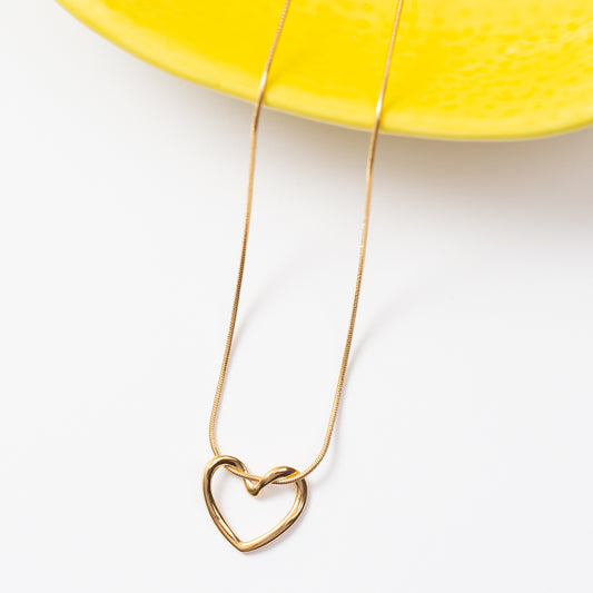 Collier en acier tendance - Cœur
