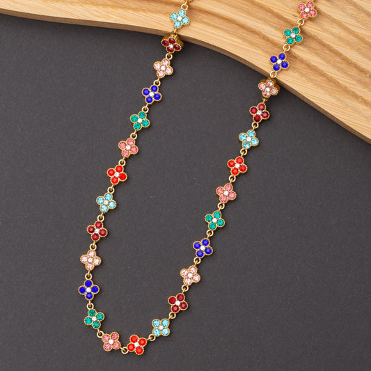 Collier Clover Bloom en acier inoxydable garanti