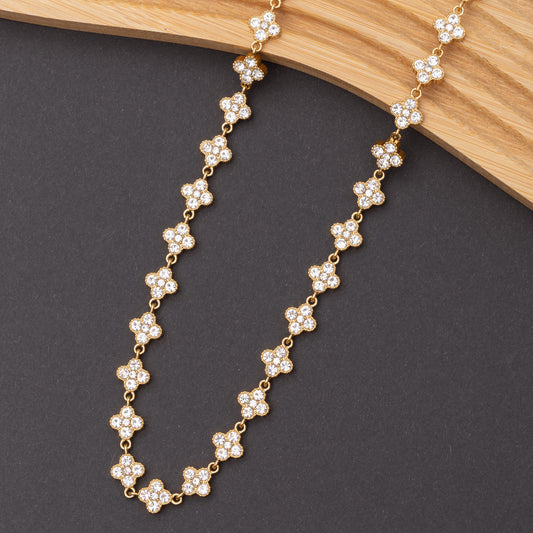 Collier Clover Bloom en acier inoxydable garanti
