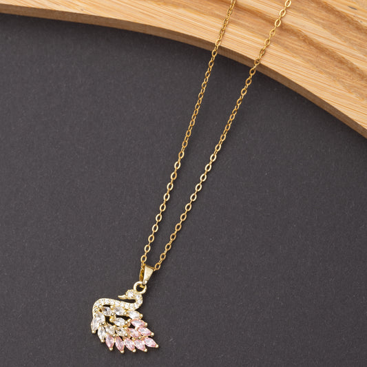 Collier SWAN en acier - Couleur Dorée - En Promotion
