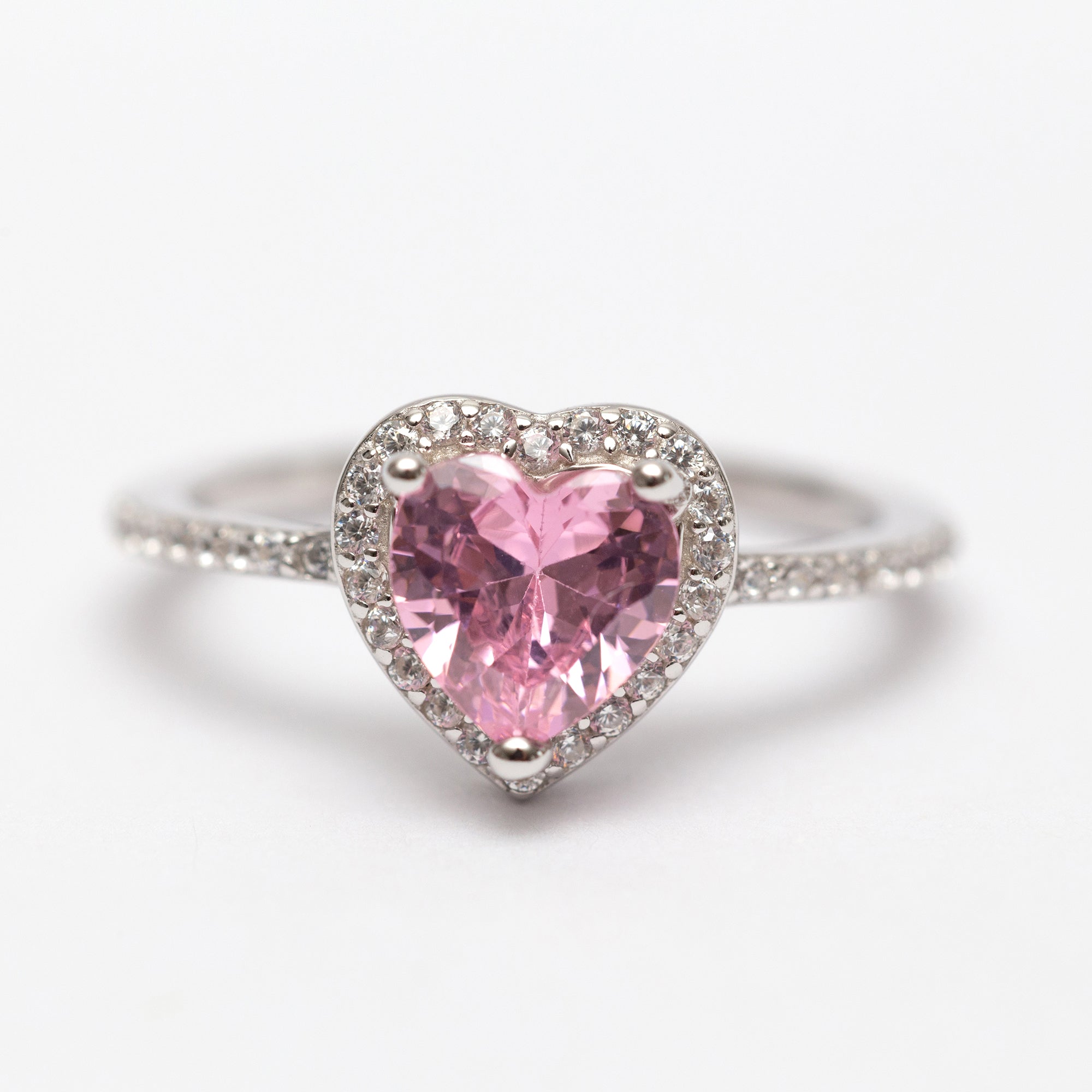 باندورا الروديوم خاتم فضة. نمط القلب الوردي باندورا الروديوم خاتم فضة. نمط القلب الوردي