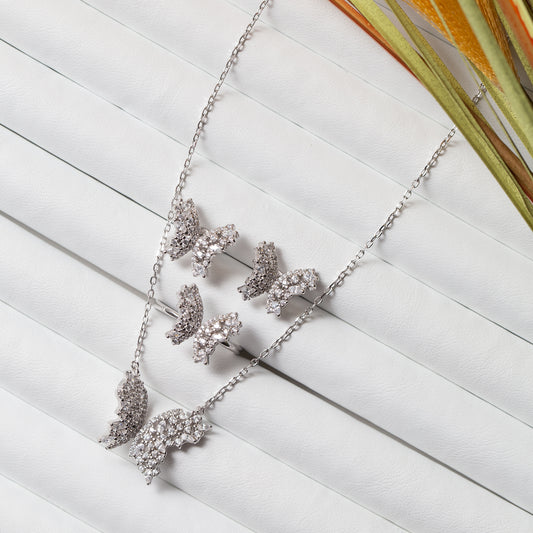 Ensemble en argent rhodiƩ garantit tendance