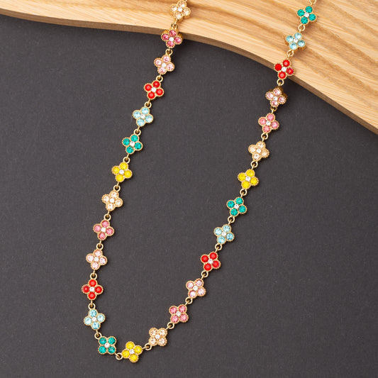 Collier CLOVER BLOOM en acier inoxydable garanti