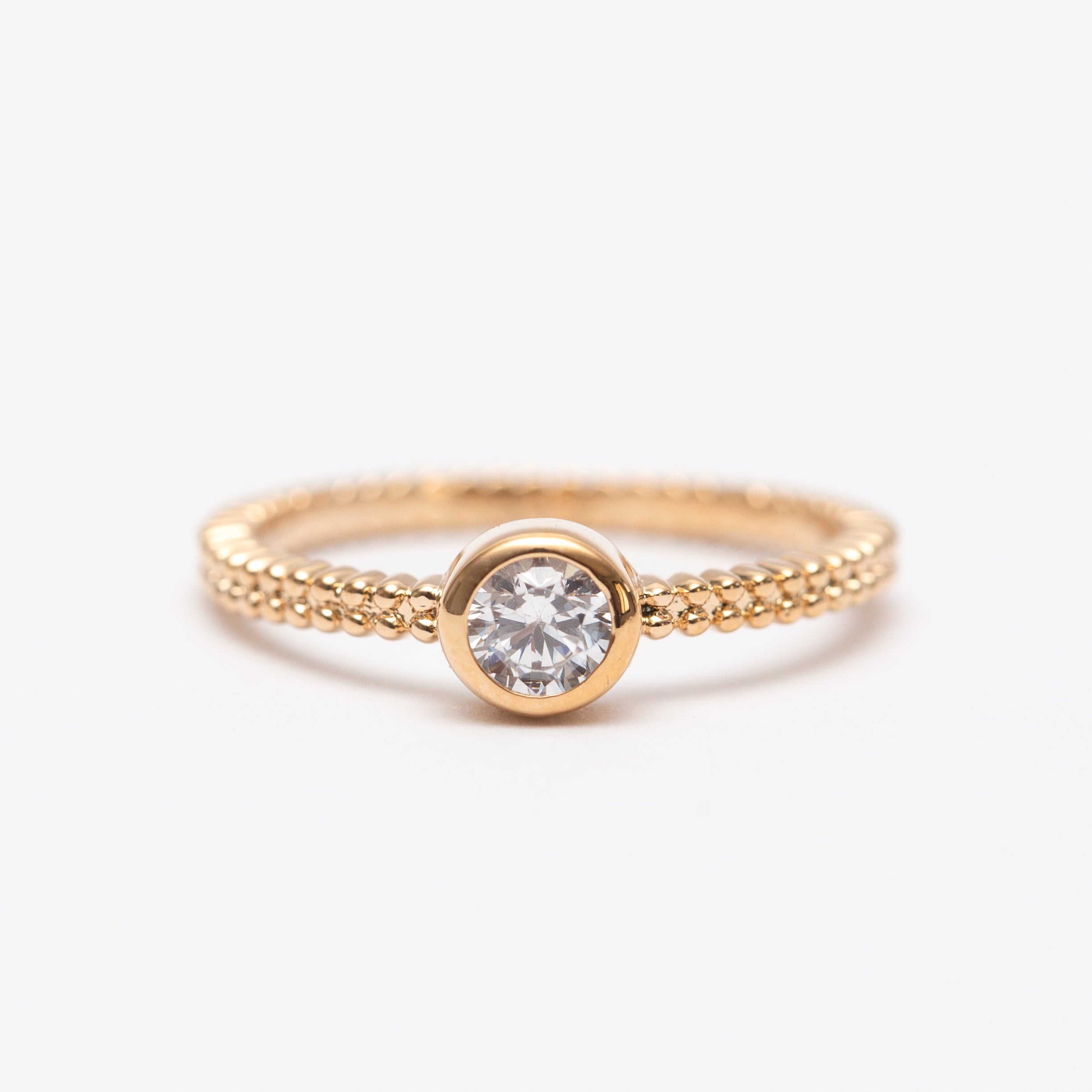 Bague plaqué Or 750 18 carats 3 microns garanti 10 ans bijouxcn solita ...