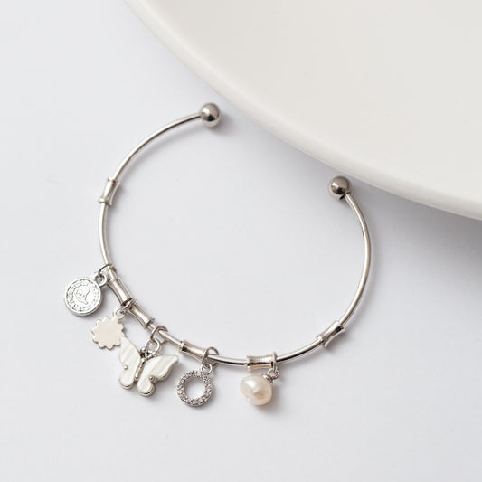 Bracelet en Acier Argenté tendance