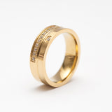 خاتم من الفولاذ مع اللؤلؤ خاتم من الفولاذ مع اللؤلؤ