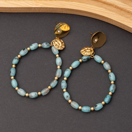 Boucles d'oreilles Pierre Appitite en acier inoxydable