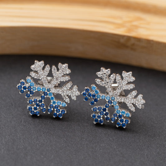 Boucles d'oreilles en argent rhodié