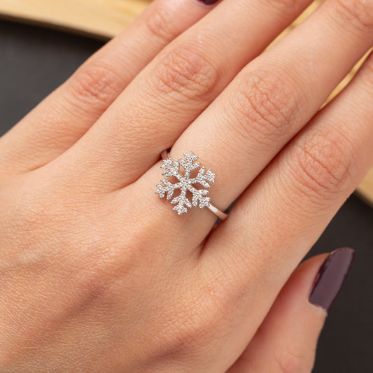 Bague en argent rhodié