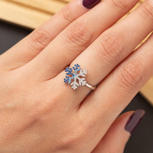 Bague en argent rhodié