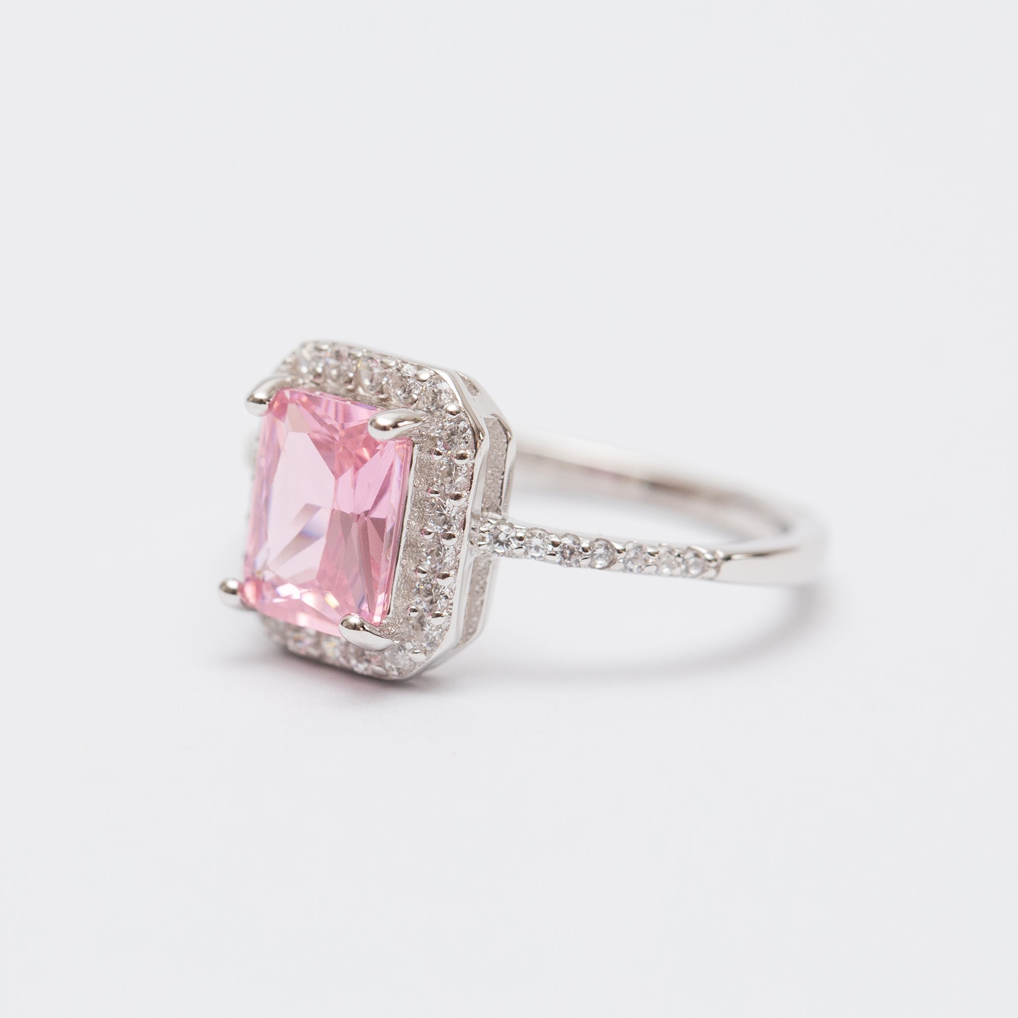 العصرية خاتم فضة الروديوم. الساحة الوردية العصرية خاتم فضة الروديوم. الساحة الوردية