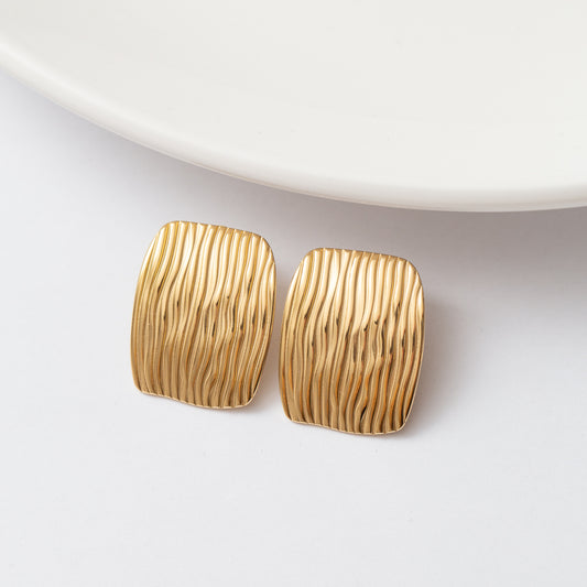 Boucles d'oreilles en acier minimalistes