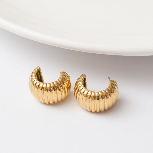 Boucles d'oreilles en acier rondes pour un style ƩlƩgant au quotidien