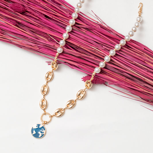 Collier chargé bijoux fantaisie chargé tendance