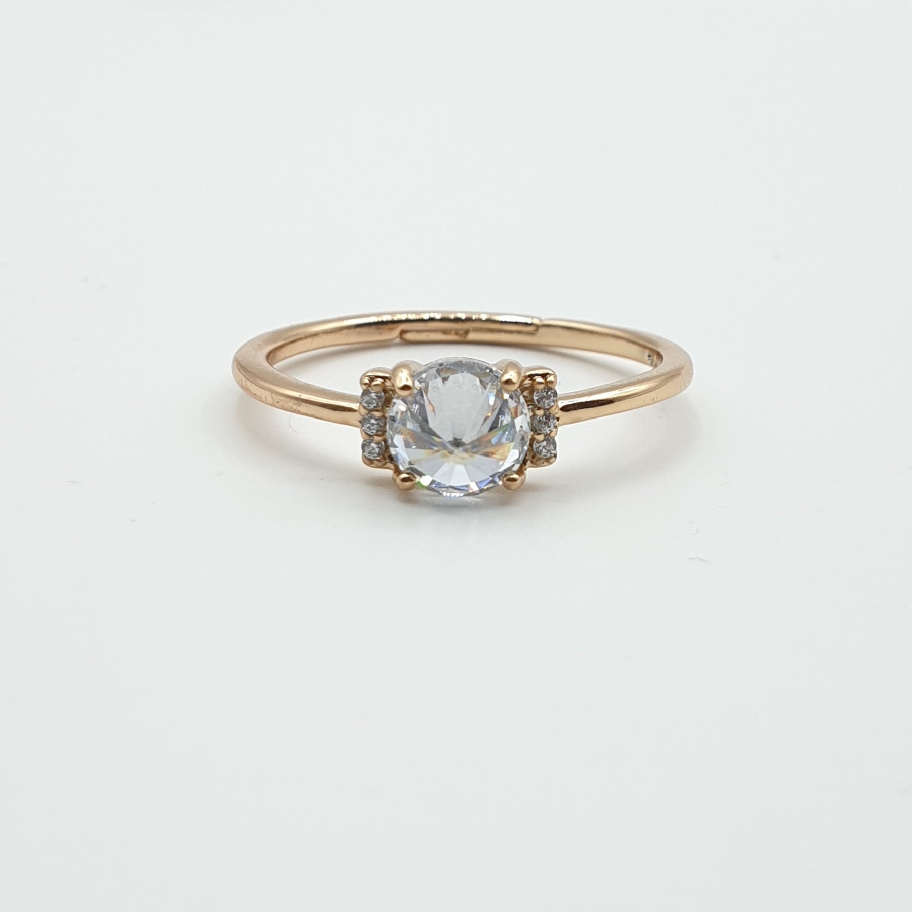 Bague xp tendance Plaqué or pierre en miroir Bague xp tendance Plaqué or pierre en miroir