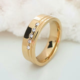 Bague acier inoxydable xp tendance l'anneau simple 5 pierres en trait Bague acier inoxydable xp tendance l'anneau simple 5 pierres en trait