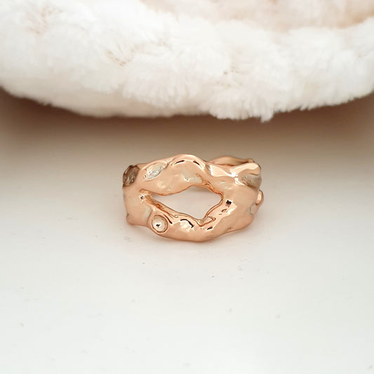Bague xp tendance PlaquƩ Or Xuping chargƩe tendance