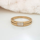 خاتم ستانلس ستيل اكس بي خط عصري 8 احجار خاتم ستانلس ستيل اكس بي خط عصري 8 احجار