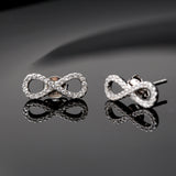 أقراط من الفضة المطلية بالروديوم مضمونة اللانهاية 1 أقراط من الفضة المطلية بالروديوم مضمونة اللانهاية 1