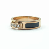 خاتم مضمون حزام ستانلس ستيل اسود 4 احجار خاتم مضمون حزام ستانلس ستيل اسود 4 احجار