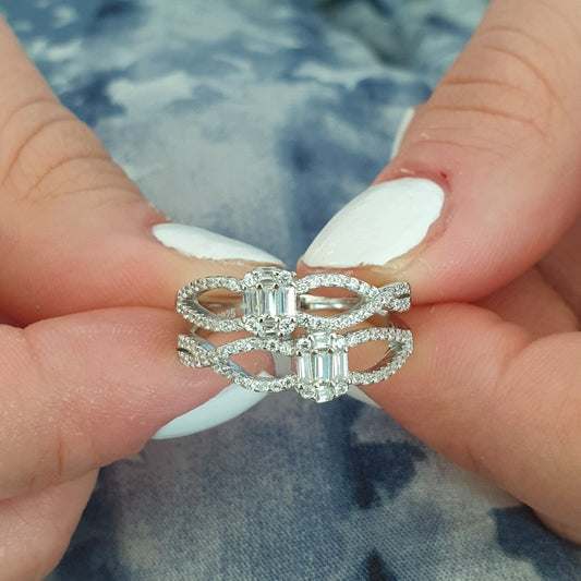 Bague Argent Rhodié garanti doublé