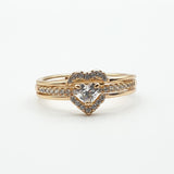 Bague xp tendance double bagues séparables petit cœur Bague xp tendance double bagues séparables petit cœur