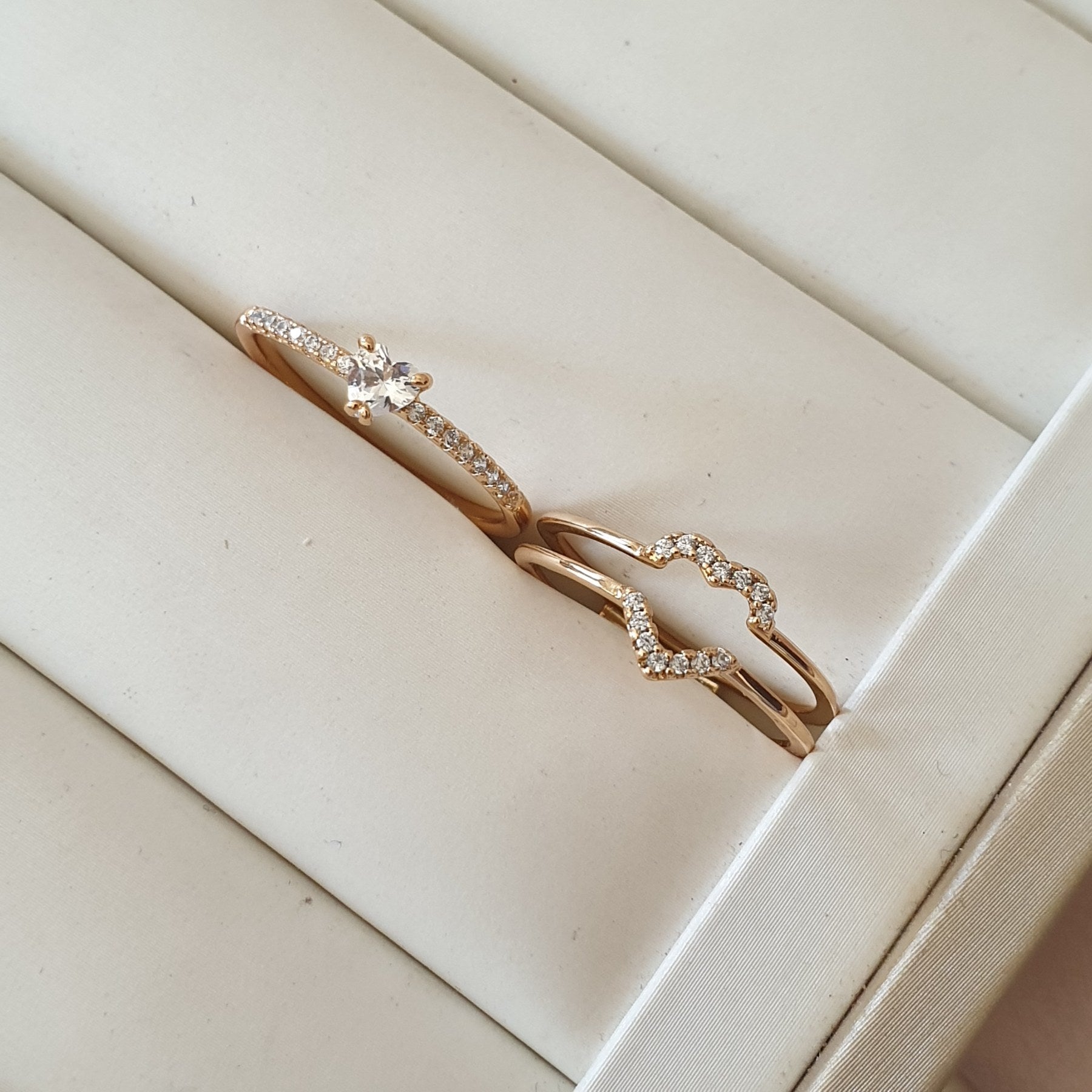 Bague xp tendance double bagues séparables petit cœur Bague xp tendance double bagues séparables petit cœur