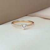 Bague xp tendance double bagues séparables petit cœur Bague xp tendance double bagues séparables petit cœur