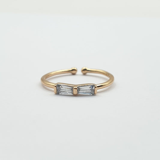 Bague Fantaisie phalange cravate papillon 18 k